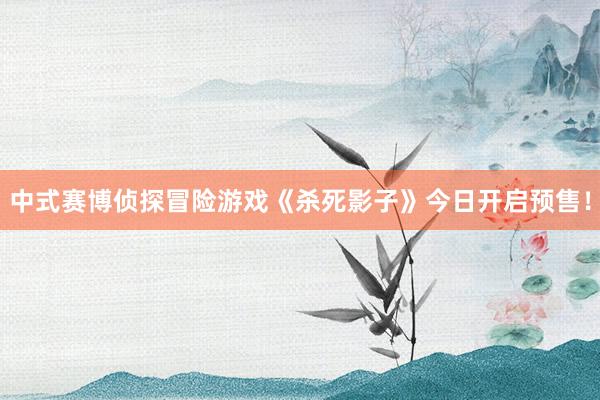中式赛博侦探冒险游戏《杀死影子》今日开启预售！