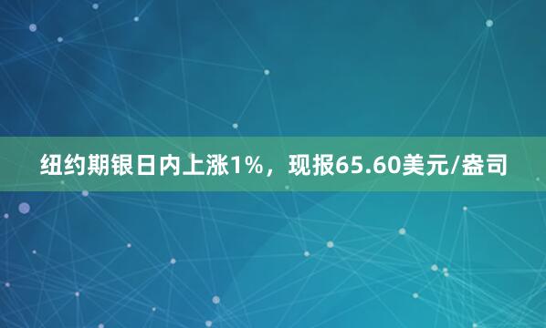 纽约期银日内上涨1%，现报65.60美元/盎司