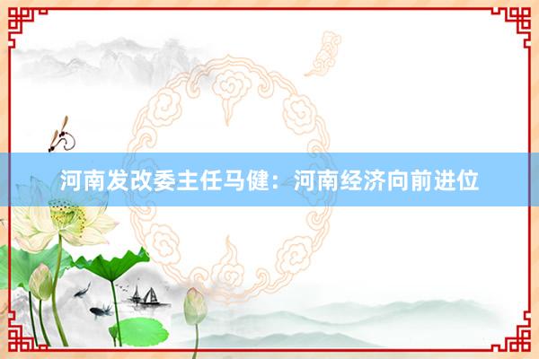 河南发改委主任马健：河南经济向前进位