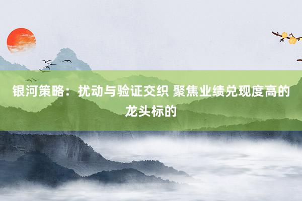 银河策略：扰动与验证交织 聚焦业绩兑现度高的龙头标的