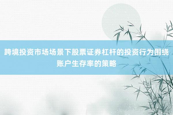 跨境投资市场场景下股票证券杠杆的投资行为围绕账户生存率的策略