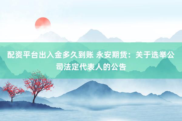 配资平台出入金多久到账 永安期货：关于选举公司法定代表人的公告