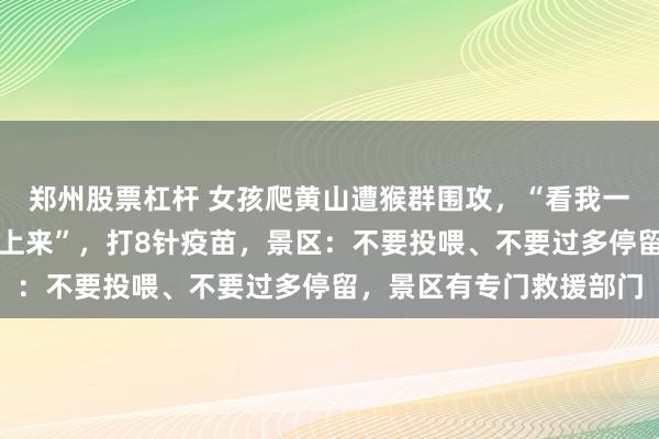郑州股票杠杆 女孩爬黄山遭猴群围攻，“看我一个女孩子好欺负，全围上来”，打8针疫苗，景区：不要投喂、不要过多停留，景区有专门救援部门